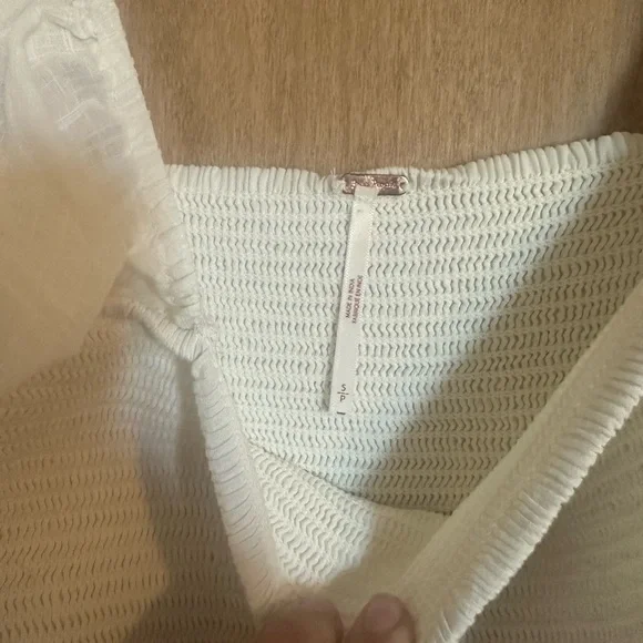 Free People perfect storm Cream Long Sleeve Eyelet Dress - Picture 3 of 4